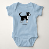 Niedliche walisische Border Collie Dog Baby Strampler (Vorderseite)