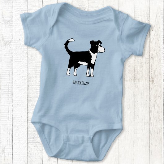 Niedliche walisische Border Collie Dog Baby Strampler