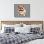 Niedliche Walisische Leinwand Corgi (Insitu (Schlafzimmer))
