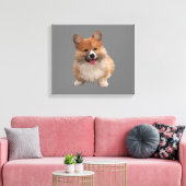 Niedliche Walisische Leinwand Corgi (Insitu (Wohnzimmer))