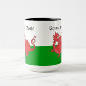Niedliche Walisische Rote Drache-Ringer-Tasse indi Tasse (Zentrum)