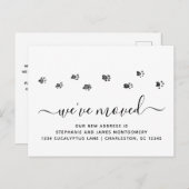 Niedliche Walking-Pfade drucken Moderne Skriptbewe Ankündigungspostkarte (Vorne/Hinten)