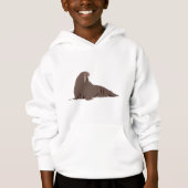 Niedliche Walrus-Illustration Hoodie (Vorderseite)