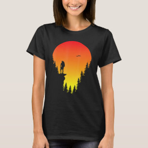 Niedliche Wander-Sonnenuntergang Grafische Frauen  T-Shirt
