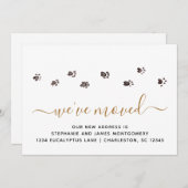 Niedliche Wanderpfade druckt Gold Black Moving Ankündigung (Vorne/Hinten)