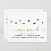 Niedliche Wanderpfade druckt schwarzes Gold Ankündigungspostkarte (Vorne/Hinten)