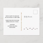 Niedliche Wanderpfade druckt schwarzes Gold Ankündigungspostkarte (Rückseite)