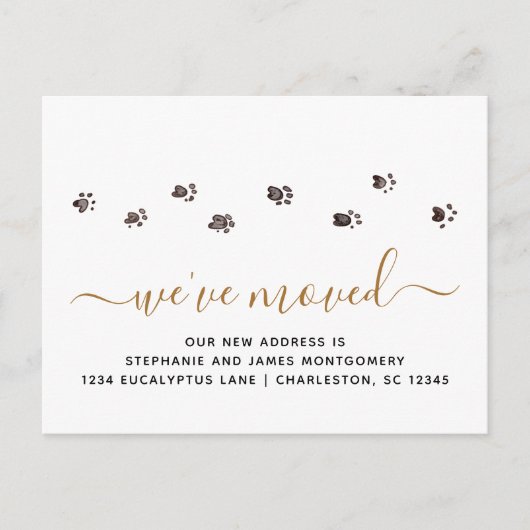 Niedliche Wanderpfade druckt schwarzes Gold Ankündigungspostkarte (Vorderseite)