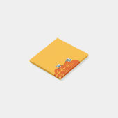 Niedliche Wanzen essen Herbst-Blatt Post-it Klebezettel (angewinkelt)