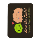 Niedliche Wasabi und Ginger Wedding Save the Date Magnet (Vertikal)