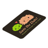 Niedliche Wasabi und Ginger Wedding Save the Date Magnet (Linke Seite)