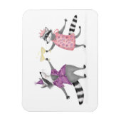 Niedliche Waschbänke feiern Party-Tiermagnet Magnet (Vertikal)