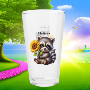 Niedliche Waschbären tragen Namen Glas