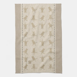 Niedliche Wäsche Mit Monogramm Funny Cats Handtuch