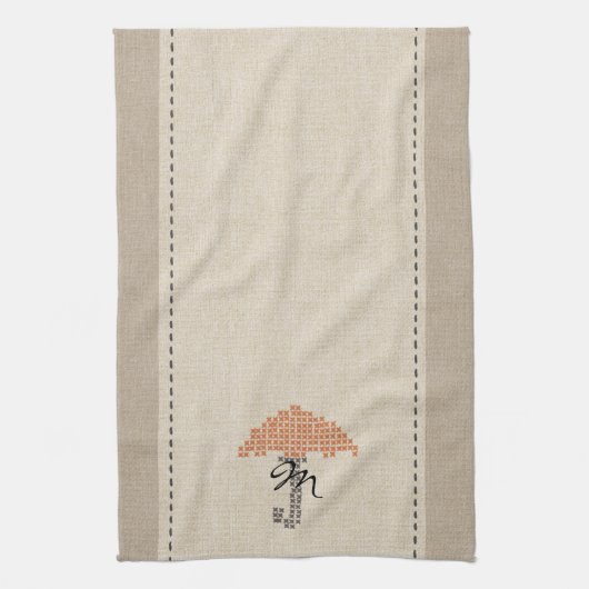 Niedliche Wäsche Mit Monogramm Handtuch aussehen (Vertikal)