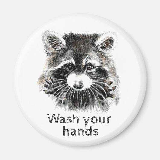 Niedliche Waschküche Waschen Sie sich die Hände Ra Magnet (Vorne)