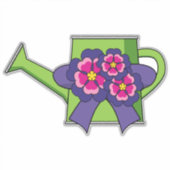 Niedliche Wasserdose mit Blume Bouquet Aufkleber (Vorderseite)