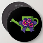 Niedliche Wasserdose mit Blume Bouquet Button (Vorne & Hinten)