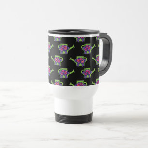 Niedliche Wasserdose mit Blume Bouquet Reisebecher