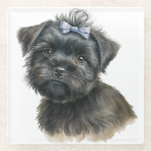 NIEDLICHE WASSERFARBE AFFENPINSCHER PUPPIERHUNDE