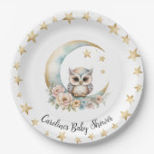 Niedliche Wasserfarbe Babyduschplatte Pappteller (Vorderseite)