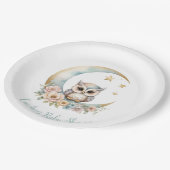 Niedliche Wasserfarbe Babyduschplatte Pappteller (Schrägansicht)