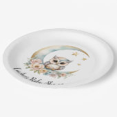 Niedliche Wasserfarbe Babyduschplatte Pappteller (Schrägansicht)