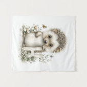 Niedliche Wasserfarbe-Babytier-Alphabet Igel Wandteppich (Vorderseite (Horizontal))