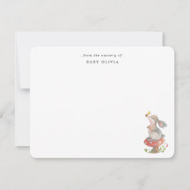 Niedliche Wasserfarbe Bunny Baby Dankeskarte