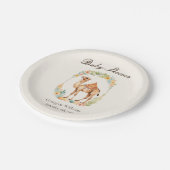 Niedliche Wasserfarbe Camel Babydusche Pappteller (Schrägansicht)