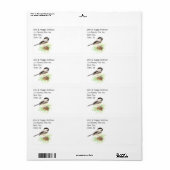 Niedliche Wasserfarbe Chickadee Bird Pine Tree (Vorne)