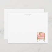 Niedliche Wasserfarbe Chihuahua Hundewohnung Danke (Vorne/Hinten)