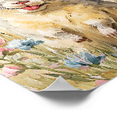 Niedliche Wasserfarbe Chinchilla Print - Funny Chi Poster (Ecke)