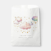 Niedliche Wasserfarbe Cloud Star Baby Girl Dusche Geschenktütchen (Vorderseite)