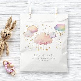 Niedliche Wasserfarbe Cloud Star Baby Girl Dusche Geschenktütchen