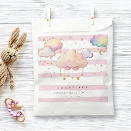Niedliche Wasserfarbe Cloud Star Baby Girl Dusche  Geschenktütchen