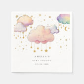 Niedliche Wasserfarbe Cloud Star Baby Girl Dusche Serviette (Vorderseite)