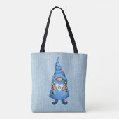 Niedliche Wasserfarbe Denim Girl Tote Beutel Tasche (Rückseite)
