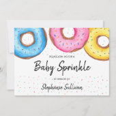 Niedliche Wasserfarbe Donuts Baby Sprinkle Einladu Einladung (Vorderseite)