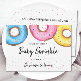 Niedliche Wasserfarbe Donuts Baby Sprinkle Einladu Einladung