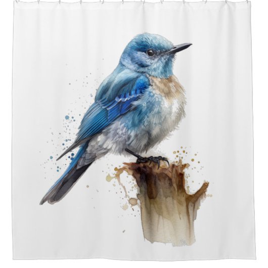 Niedliche Wasserfarbe Duschvorhang (Vorderseite)