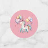 Niedliche Wasserfarbe Einhorn Geburtstag Konfetti (Klein Vorderseite)