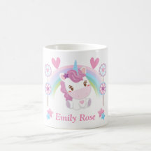 Niedliche Wasserfarbe Einhorn und Regenbogen