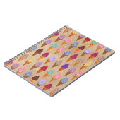 Niedliche Wasserfarbe Eiscreme Muster Sommer Notizblock (Linke Seite)