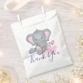 Niedliche Wasserfarbe Elephant Babydusche Danke Geschenktütchen (Ausgeschnitten)