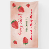 Niedliche Wasserfarbe Erdbeere Berry Sweet Baby Du Banner (Vertikal)