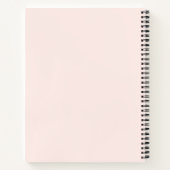 Niedliche Wasserfarbe Erdbeere Bow Coquette Monogr Notizblock (Rückseite)