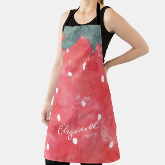 Niedliche Wasserfarbe Erdbeere Schürze (InSitu)