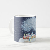 Niedliche Wasserfarbe Festliche Snowmen Kaffeetasse (Vorderseite Links)