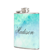 Niedliche Wasserfarbe Flachmann (Links)